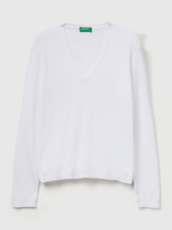 V NECK SWEATER L/S Femme image number 5